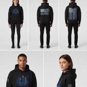 Black and Blue Graphic Hoodie